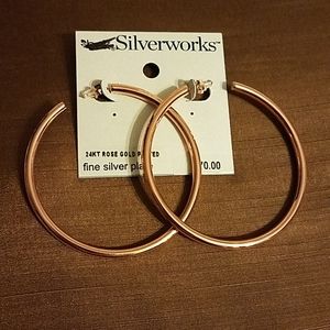 NEW, Rosegold Silverworks Earrings